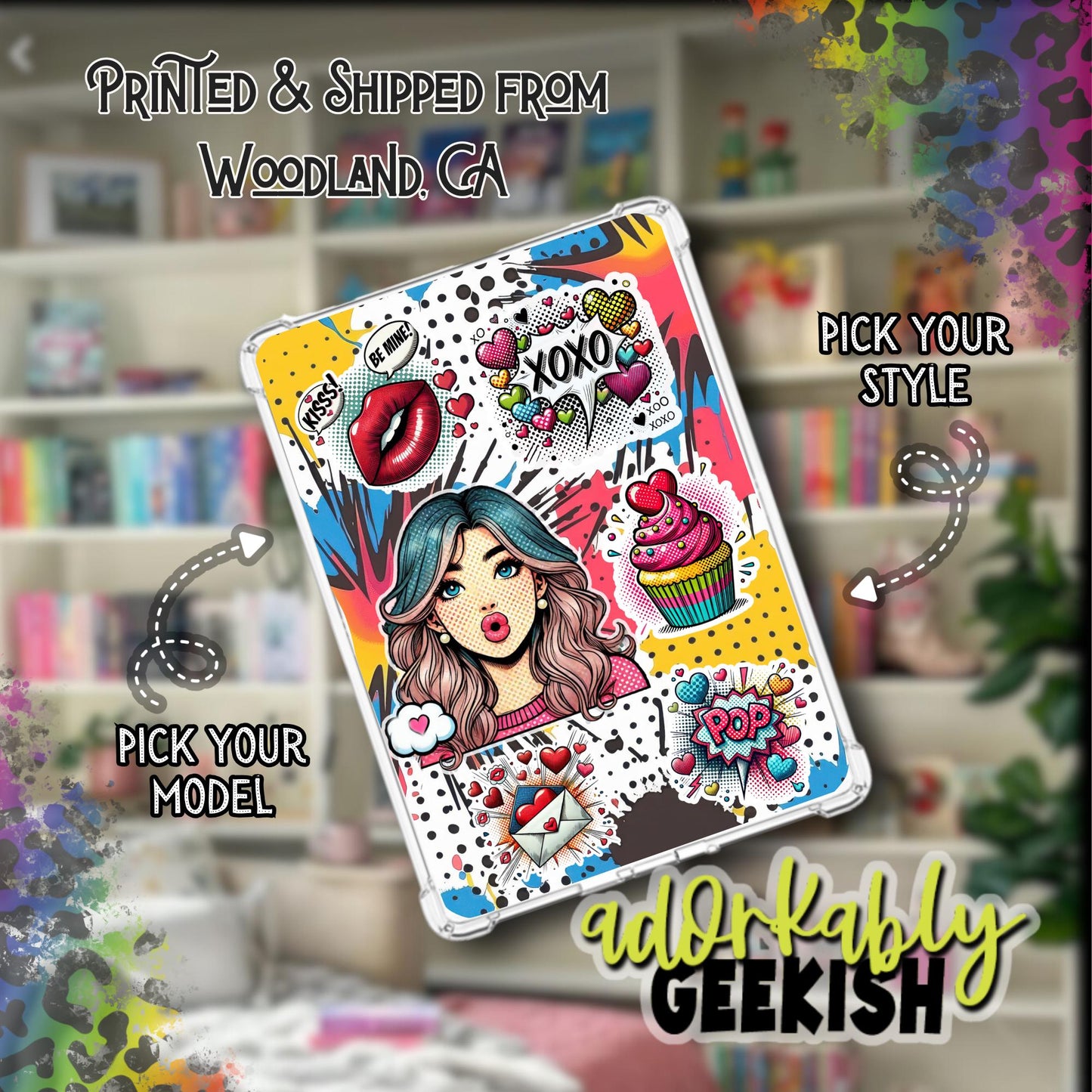 Comic Love Kindle Insert – Laminated Bookish Accessory for Paperwhite (Digital Download)