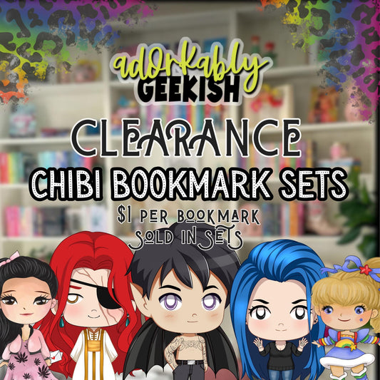 Chibi Book Character Magnetic Bookmark Sets