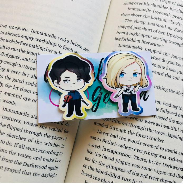 Chibi Character Magnetic Bookmark Sets – Photo Paper, Book Lover Stationery