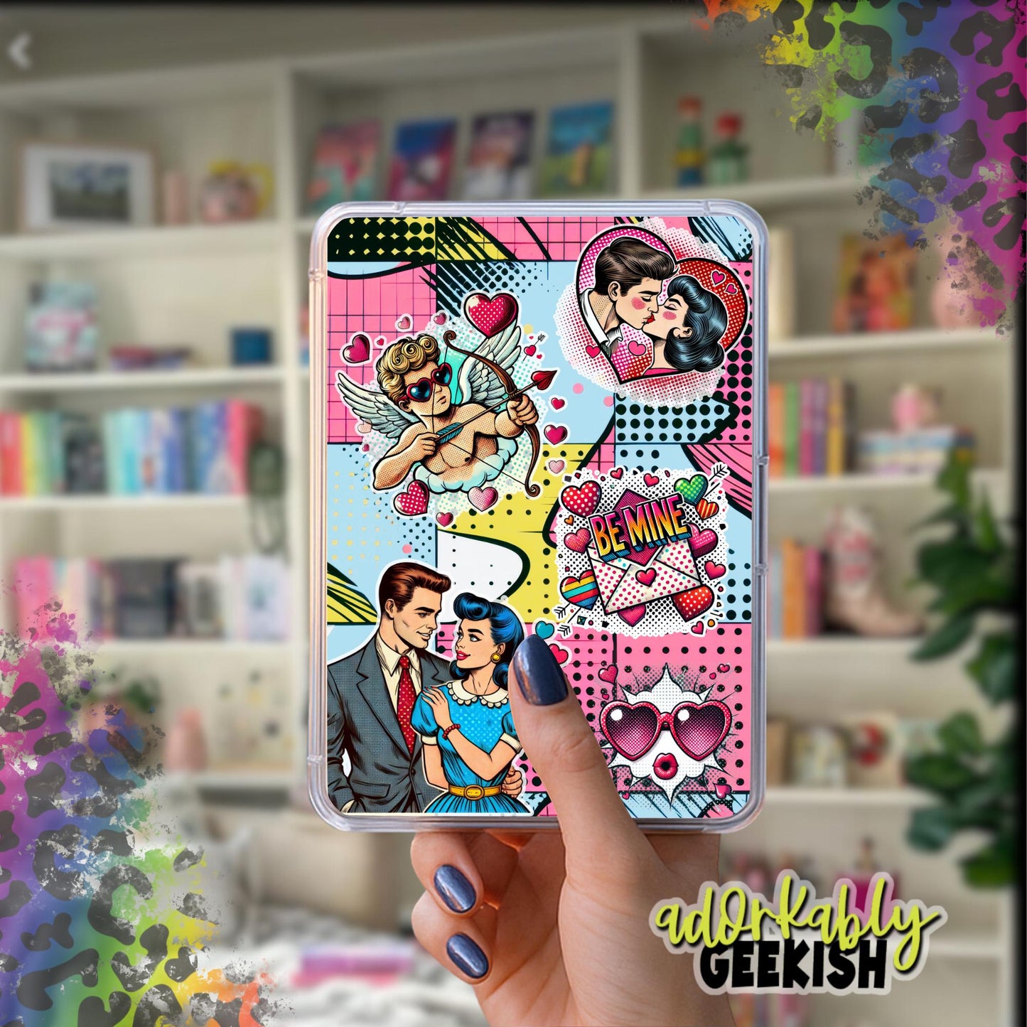 Comic Love Kindle Insert – Laminated Bookish Accessory for Paperwhite (Digital Download)