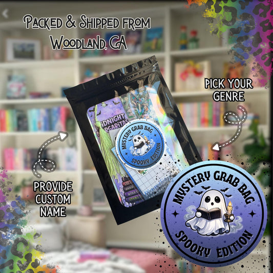 Spooky Reader Grab Bag, Horror Bookish Gift Set, Psychological Thriller Bookmarks & Stickers, Creepy Reader Bundle, Gothic Book Lover Gift
