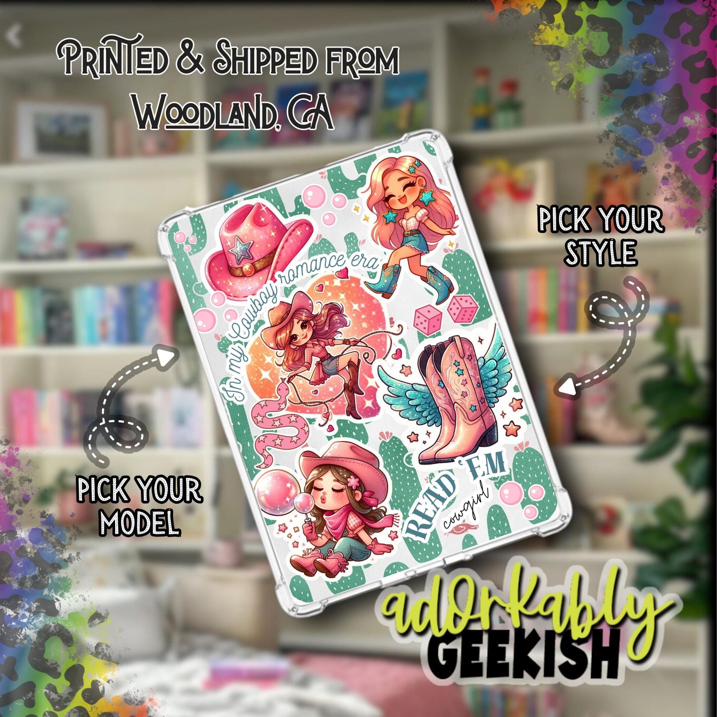 Cowgirl Romance Kindle Inserts – Laminated Bookish Accessory for Paperwhite (Digital Download)