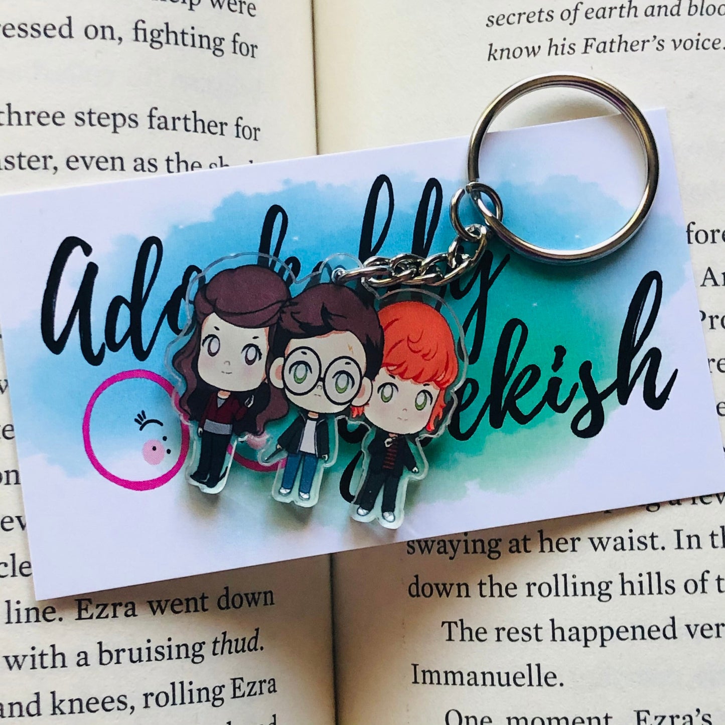 Golden Trio Acrylic Keychain