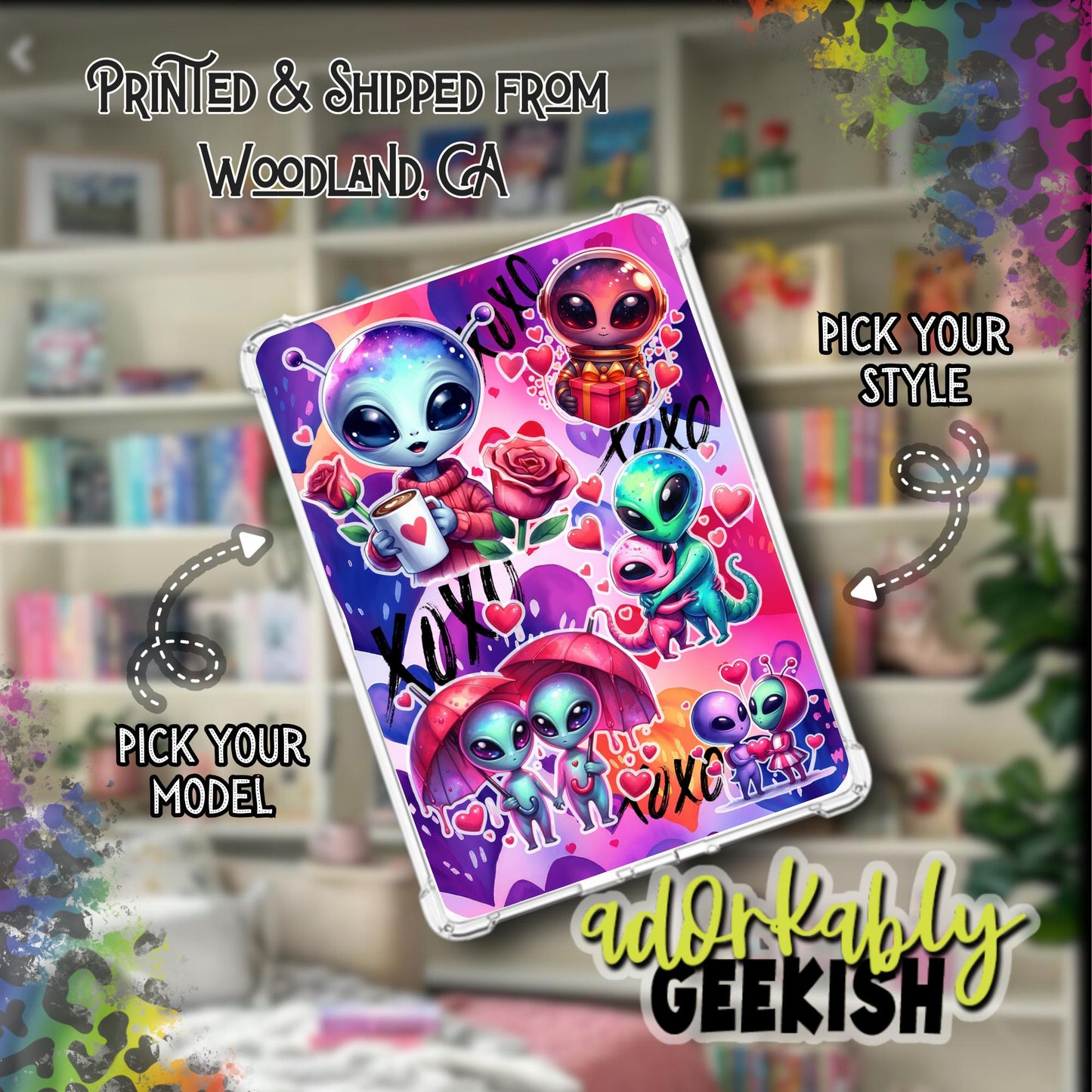 Alien Love Kindle Inserts – Laminated Bookish Accessory for Paperwhite (Digital Download)