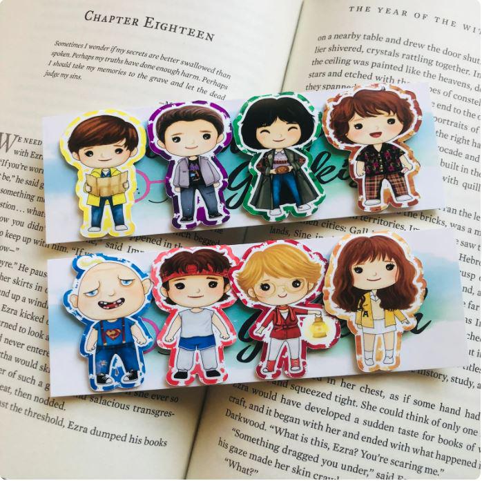 Chibi Book Character Magnetic Bookmark Sets